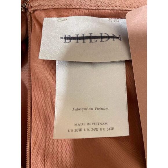 Anthropologie x BHLDN Cali Satin Charmeuse Midi Dress Size 20 - Picture 8 of 9